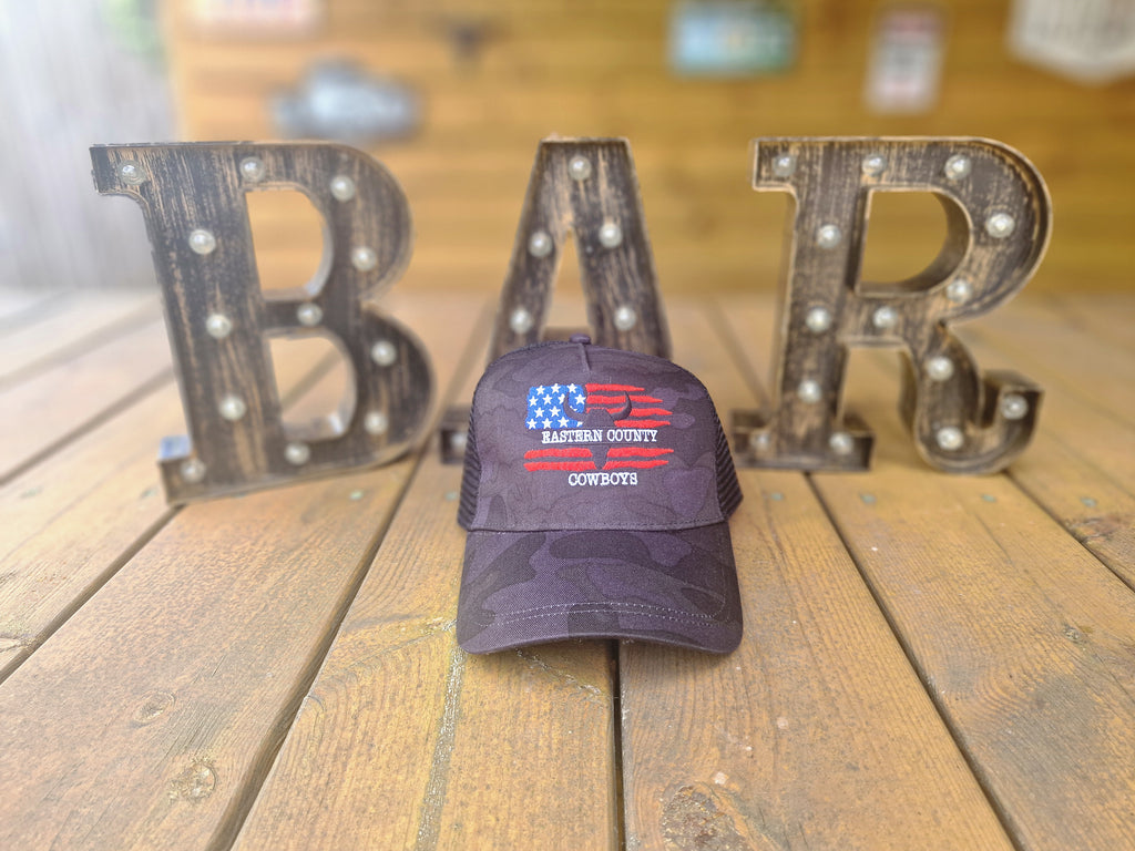 Patriot camo trucker